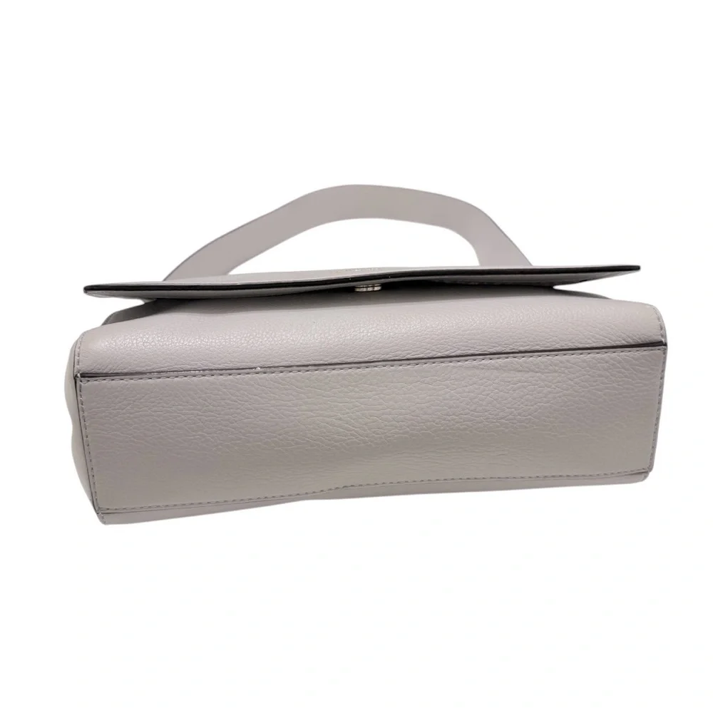 Kate Spade Adair Atwood Place Stone ice Grey Shoulder Bag Leather Gold Hardware‎
